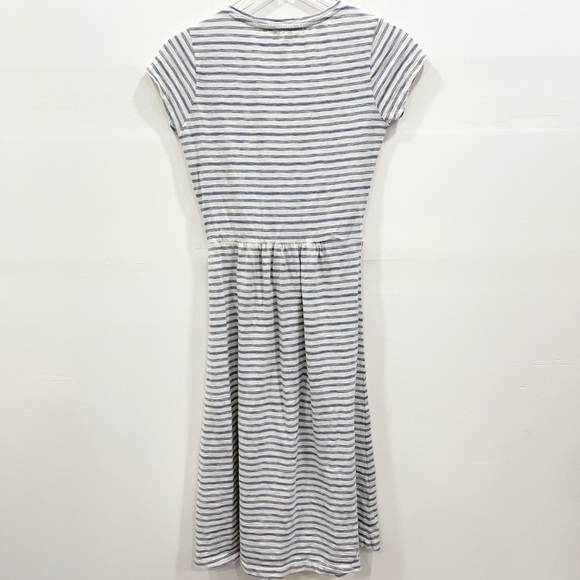 Lucky Brand Scoop Neck Dress Stripe Tie-Waist Blue - Picture 3 of 9